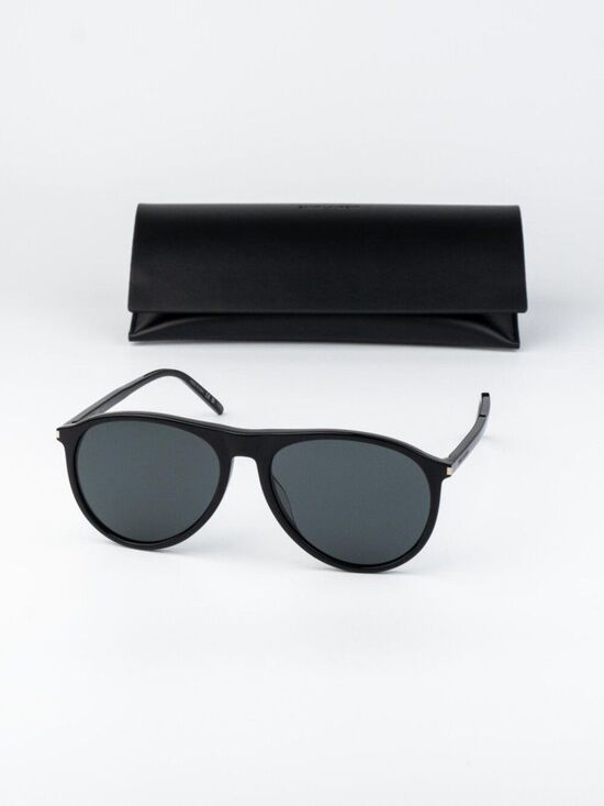 Saint Laurent Women Sunglasses Black Grey Pilot SL667 001 NEW AUTHENTIC main image 12